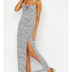 NWT white leopard maxi dress